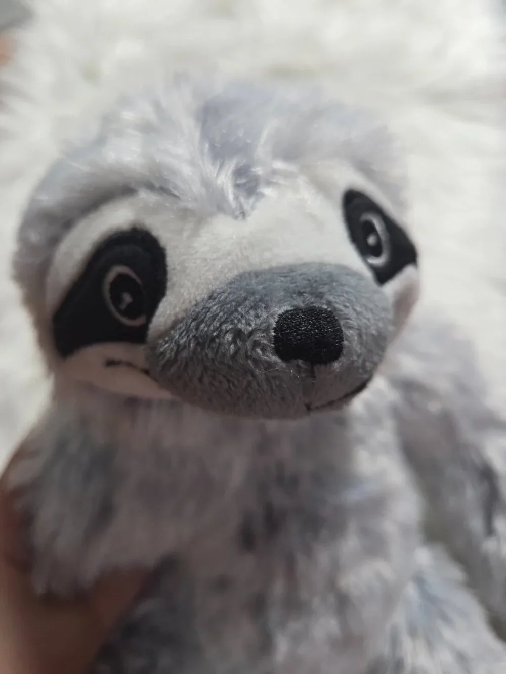 Gray Stuffed Sloth Toy